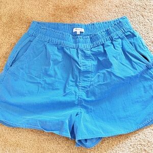 Madewell Blue Striped cotton light weight Women Shorts sz M